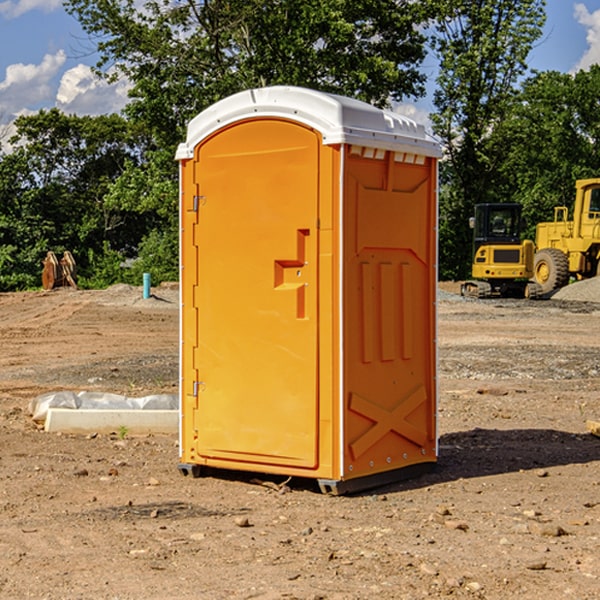 how often are the porta potties cleaned and serviced during a rental period in Hidalgo Illinois